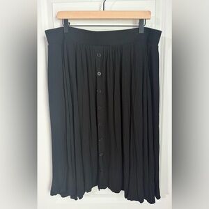Torrid Black A-Line Button Skirt